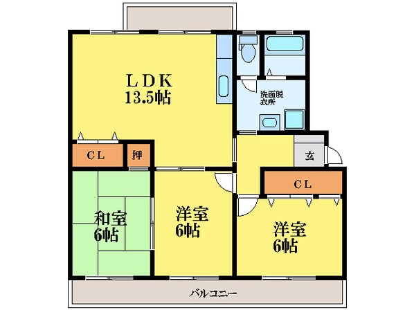 コーポ浜田の物件間取画像